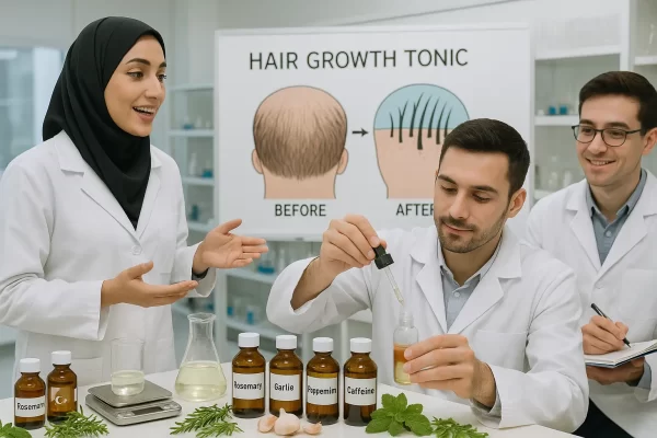 آموزش تولید تونیک رشد مو با فرمول تجاری شیمی جو